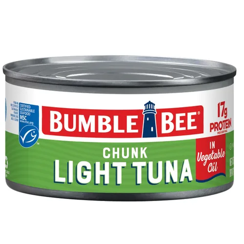 Vista 20 de Bumble Bee Atún Claro en Trozos en Aceite, Lata de 5 Onzas - Atún Listado Capturado Salvaje - 22g de Proteína por Porción - Mariscos Sostenibles