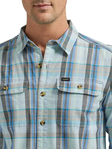 Vista 3 de Lee Men's Extreme Motion All Purpose Long Sleeve Worker Shirt