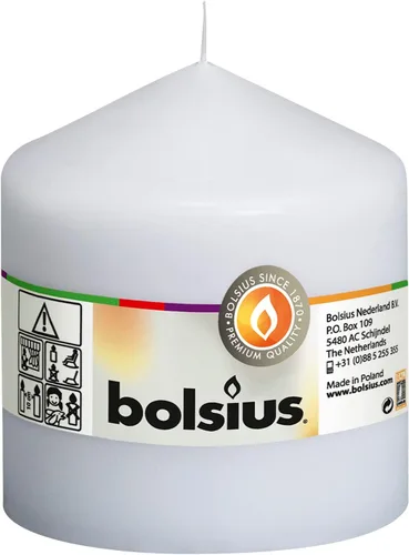Vista 6 de Bolsius Vela Pilar Regular, Blanco 2.362 in Ancho