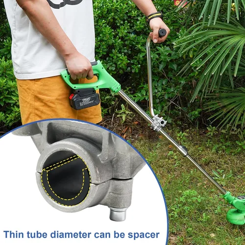 Vista 5 de Mango de malezas con correa para el hombro, extensión de agarre ergonómica para recortar cuerdas, mango de recortador de césped con abrazadera
