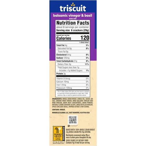 Vista 19 de Triscuit galletas con sabor a vinagre balsámico y albahaca, sin OMG, paquete de 6 cajas de 8.5 onzas cada una