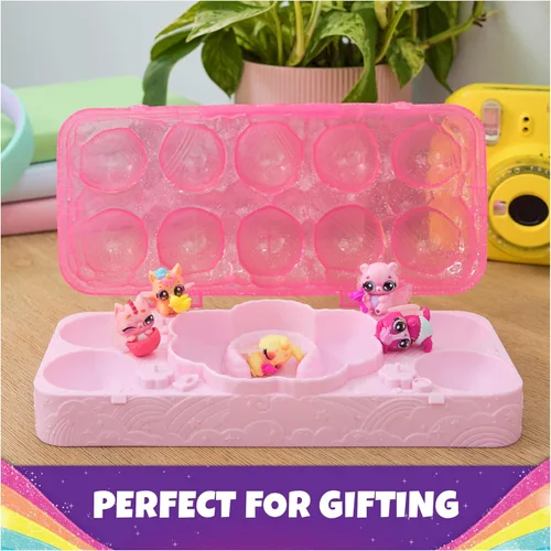 Vista 7 de Hatchimals Alive, Rainbow Splash Cartón de Huevos, 5 Mini Figuras en Huevos de Revelación de Color y 10 Accesorios, Regalos y Rellenos de Media