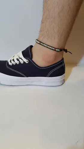 Vista 6 de Infinityee888 - Tobillera con cuentas de amazonita de 10 pulgadas, tejida con cordón de cuero, hecha a mano, estilo hippie, bohemio, unisex, idea