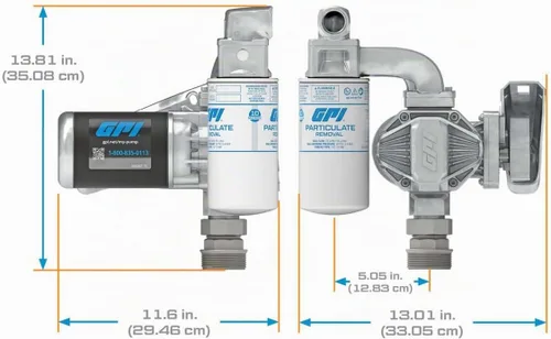 Vista 5 de GPI - Bomba de transferencia de combustible G20, boquilla de cierre automático con kit de filtro, 20 GPM, 12 voltios (162020-03)