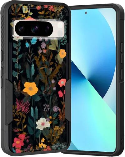 Vista 209 de Funda para Pixel 6A, Híbrida de Doble Capa de Servicio Pesado Resistente a Prueba de Golpes PC Duro + Funda Protectora de Silicona Suave para Google