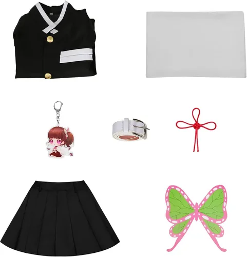 Vista 6 de Conjunto de disfraz de NC disfraz de Demon Slayer vestido de anime para fiesta de Halloween Kamado Nezuko Shinobu Tanjirou Zenitsu para hombre