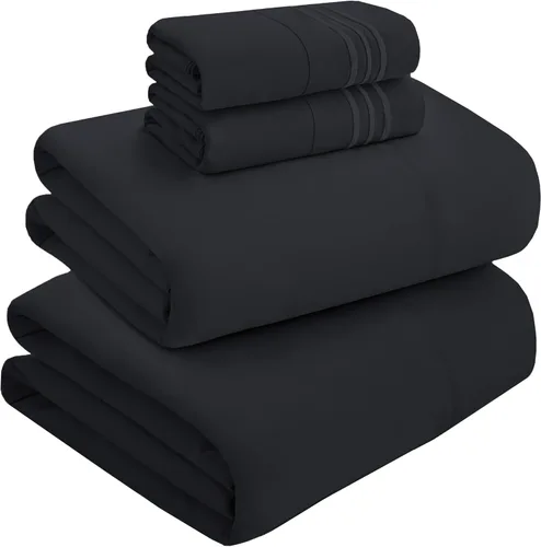 Vista 52 de Mocassi Juego de sábanas de lujo de 4 piezas, calidad prémium de hotel de 1800 hilos, ajuste fácil, sábanas y fundas de almohada resistentes a