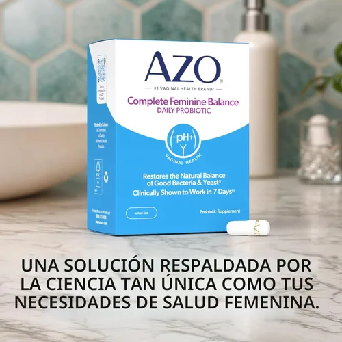 Vista 4 de AZO Probióticos diarios de equilibrio femenino completo para mujeres, clínicamente probados para ayudar a proteger la salud vaginal, ayudan a