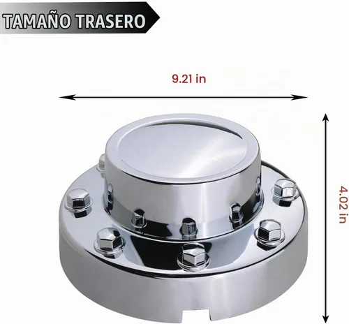 Vista 5 de TQPONLY Tapa central cromada de doble rueda Compatible con accesorios Dodge Ram 3500 2011-2018 Llanta de aleación de 1 tonelada DRW 8 Lug 10