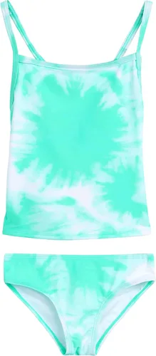 Vista 6 de Kanu Surf Niñas Melanie Beach Sport - Traje de baño tipo tankini de 2 piezas con UPF 50+ Alania Floral Aqua