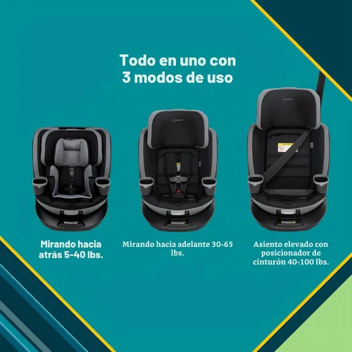 Vista 3 de Safety 1st Turn and Go 360 DLX Asiento de Auto Convertible Todo en Uno Giratorio, Sand Bucket