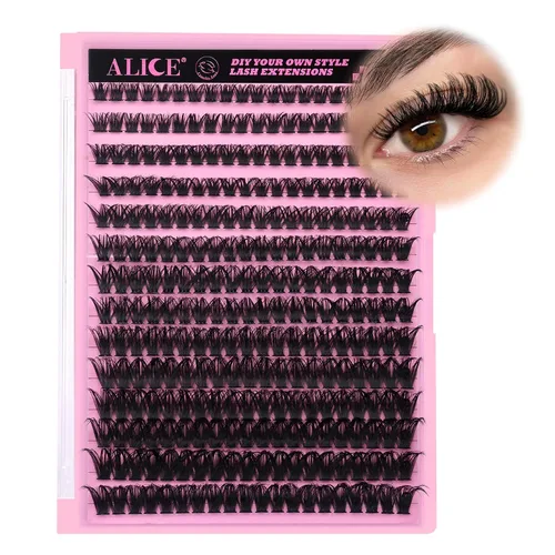 Vista 23 de Extensiones de pestañas en racimo naturales ALICE, pestañas en racimo DIY, pestañas en racimo individuales suaves, 154