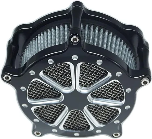 Vista 3 de Filtro de aire de admisión CNC Cut Filtro de aire Venturi Kit de cromo para Harley Dyna 2000 - 2017 Softail 2000 - 2015 Touring 2000 - 2007 Fitment