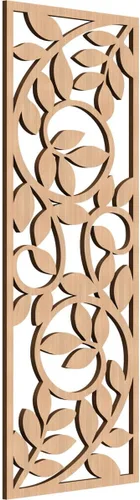 Vista 123 de 9 3/8"W x 24 3/8"H x 1/4"T Utica Decorativo Fretwork Madera Paneles de Pared, Abedul