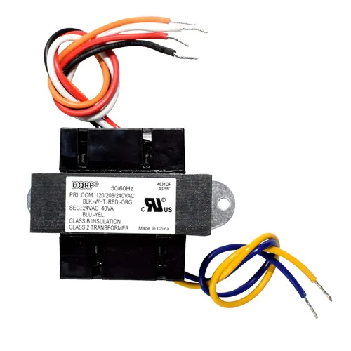 Vista 3 de HQRP Transformador de control 40VA, primario 120, 208, 240 V secundario 24 V, adaptador de fuente de alimentación multigrifo para horno HVAC