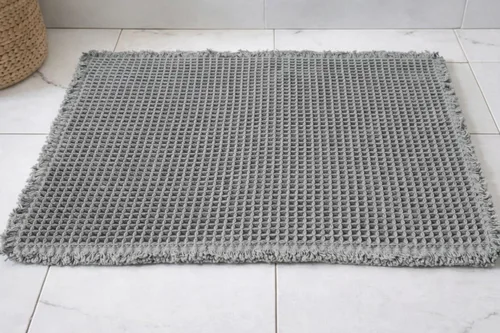 Vista 13 de Tapete de Baño Waffle Mejorado – Ultra Suave, Súper Absorbente y Alfombra Antideslizante con Borlas, Lavable a Máquina, Respaldo de Goma para Baño