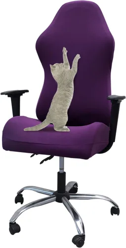Vista 9 de WOMACO Funda Elástica para Silla Gaming, Funda de Asiento Extensible para Silla de Computadora de Cuero Reclinable Racing con Volantes, Protector