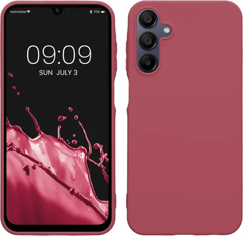Vista 123 de kwmobile Funda compatible con Samsung Galaxy A12 - Funda protectora de silicona TPU suave y delgada - Azul Báltico