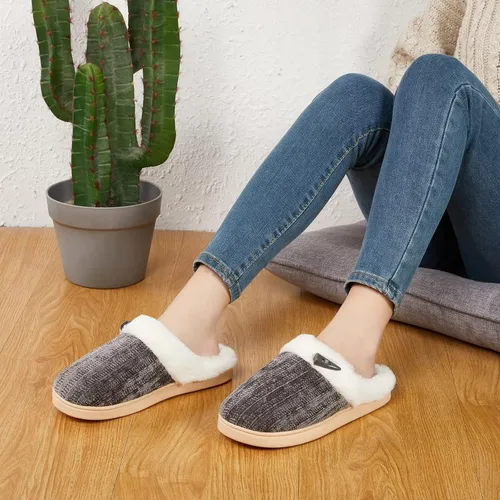Vista 2 de NineCiFun Pantuflas cómodas de casa para mujer, de espuma viscoelástica, mullidas, para interiores, exteriores, antideslizantes, para el hogar