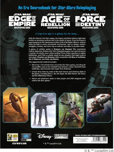 Vista 3 de Libro de fuente de Star Wars Age of Rebellion Starships and Speeders Juego de rol Juego de estrategia para adultos y niños A partir de 10 años