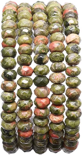 Vista 56 de BEADIA Cuentas de piedra natural africana de turquesa faceted rondelle 3x4mm semipreciosas sueltas para hacer joyas 38cm