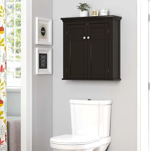 Vista 2 de Spirich Botiquín, gabinete de pared de baño sobre inodoro, espresso