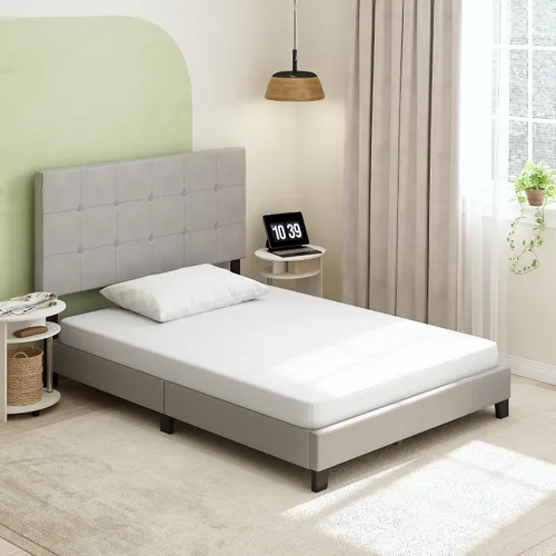 Vista 15 de Furinno Tidur - Colchón de espuma viscoelástica de gel refrescante, 5 pulgadas, individual, color blanco