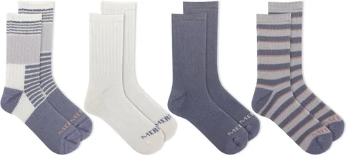 Vista 2 de Merrell Men's and Women's Thermal Hiking Crew Socks-4 Pair Pack-Unisex Arch Support Band and Wool Blend