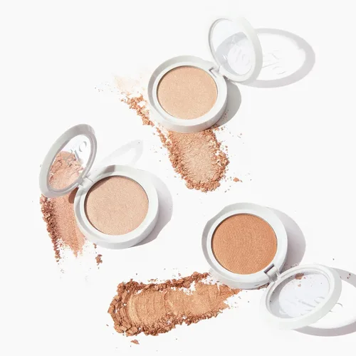 Vista 4 de Glo Skin Beauty Skin Glow - Resaltador en polvo Iluminador mineral limpio para mejillas 3 tonos brillantes, champán