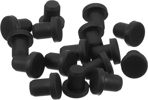 Vista 33 de uxcell 16 Piezas de Tapones de Goma Negros, 2.7mm para Agujeros de Enchufe de 2-2.5mm/0.08-0.1