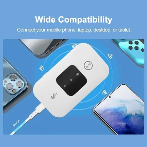 Vista 3 de Hotspot móvil, enrutador portátil de viaje soporta 10 usuarios al mismo tiempo, dispositivo de bolsillo con batería grande de 2100 mAh
