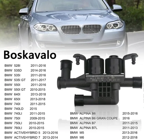 Vista 2 de 64219310349 Válvula de control del calentador 64119310349 para BMW F01 F02 F10 F11 F12 520i 523i 528i 740i 740Li 750Li