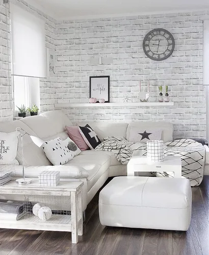 Vista 3 de Timeet - Papel pintado de despegar y pegar, papel de contacto de ladrillo blanco gris, papel de pared 3D autoadhesivo extraíble para dormitorio