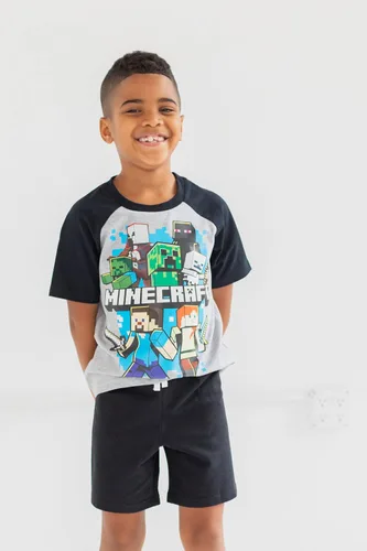 Vista 2 de Minecraft Conjunto de pantalones cortos de rizo francés para niños