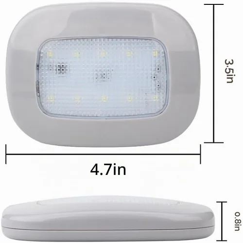 Vista 2 de Luces Auto para Techo de Coche, Luz Cúpula Magnética con USB Universal Recargable, Inalámbrica, 10 LEDs para Interior y Exterior de Coche, Barco