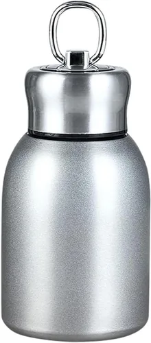 Vista 8 de Mini botella de agua aislada al vacío de acero inoxidable para bebidas frías y calientes, taza de café de viaje 10.2 oz /10.1 fl oz (negro)