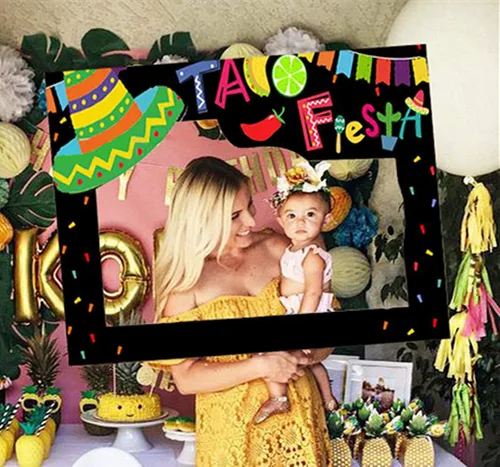 Vista 3 de LaVenty Marco de selfie mexicano, accesorios para cabina de fotos, decoraciones de fiesta