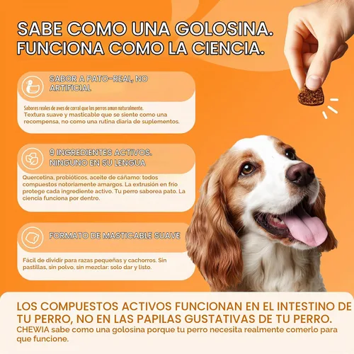 Vista 8 de Masticables para aliviar la alergia de perros para la picazón en la piel Masticables de apoyo para la alergia