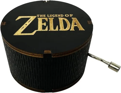 Vista 19 de Youtang Amelie Caja de Música de Manivela Caja Musical Tallada de Madera, Toca la Canción Temática de Amelie, Azul