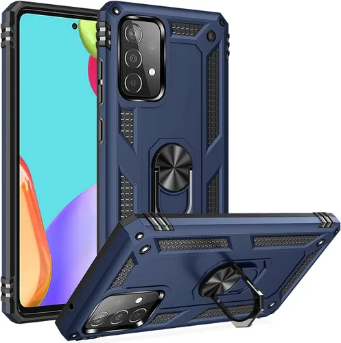 Vista 7 de ADDIT Funda A52 para Samsung Galaxy A52, con anillo de soporte, soporte ajustable, grado militar, protección resistente, a prueba de golpes