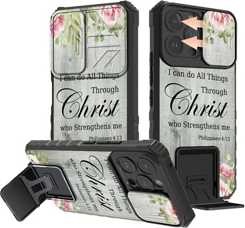 Vista 42 de Rossy Funda para iPhone 14 2022, para iPhone 14 con funda deslizante para cámara deslizante, soporte integrado, doble capa híbrida, a prueba de 1-37