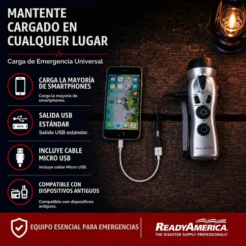 Vista 4 de Ready America Linterna de emergencia.