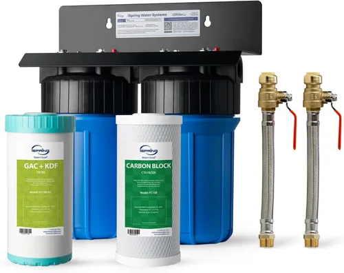Vista 18 de iSpring WGB21B-DS+AHPF12MNPT16X2 Sistema de filtración de agua para toda la casa de 2 etapas con filtro CTO y filtro anti-incrustaciones, conectores