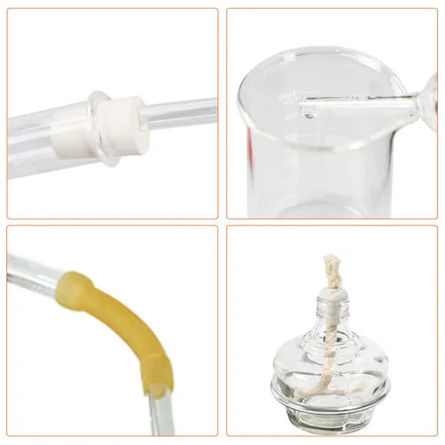 Vista 3 de Destilador casero Destilación para hacer tu propio aceite esencial, destilador de alcohol Kit de cristalería de laboratorio de química, destilación