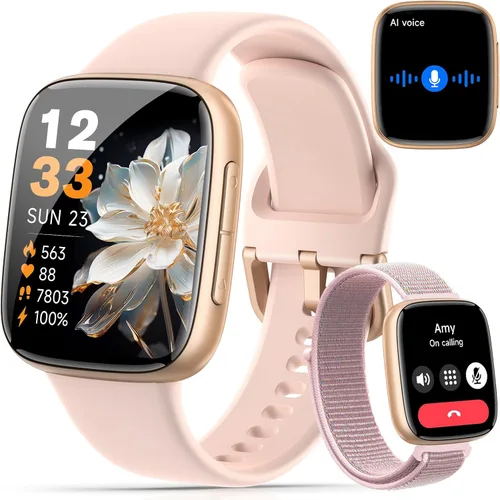 Vista 11 de Relojes inteligentes para mujeres y hombres, reloj inteligente AMOLED HD de 1.85 pulgadas para iPhone Android, resistente al agua 3ATM, llamadas