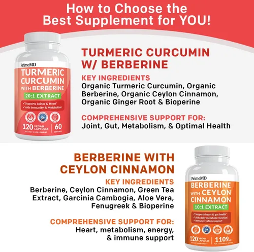 Vista 6 de Suplemento orgánico de cúrcuma y curcumina 5 en 1 (4210 mg) con berberina, canela de Ceilán, BioPerine y suplementos de jengibre para el apoyo