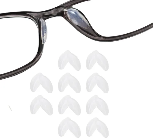 Vista 7 de 10 pares de almohadillas adhesivas para la nariz, en forma de guisante, silicona suave, almohadillas adhesivas para la nariz para lentes, anteojos