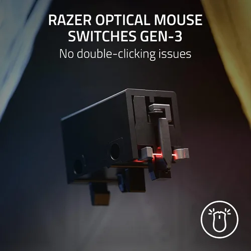 Vista 5 de Razer DeathAdder V3 Mouse para juegos con cable 2.08 oz ultra ligero - Sensor óptico Pro 30K - Interruptores ópticos rápidos Gen-3-8K Hz