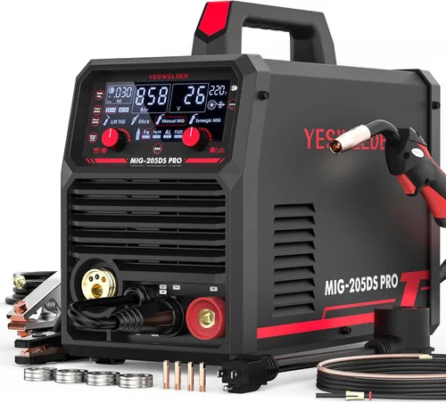Vista 13 de YESWELDER Soldador MIG 135A, núcleo de flujo de 110 V sin gas MIG/elevación