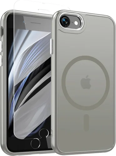 Vista 127 de WRJ Funda magnética mate para iPhone Air de 6.5 pulgadas, [compatible con Magsafe] [protección contra caídas de grado militar], delgada Negro